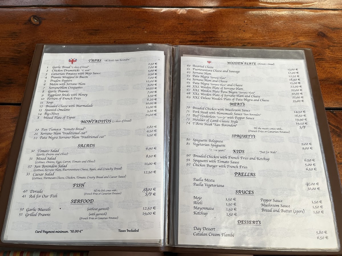 Restaurante San Borondón Menu - Image 3
